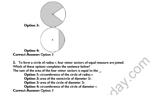 Cbse Class 10 Mathematics Area Related To Circle Worksheet Set D 5669